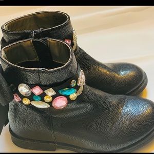 Black Juicy Couture Girls Ankle boots, size 8
